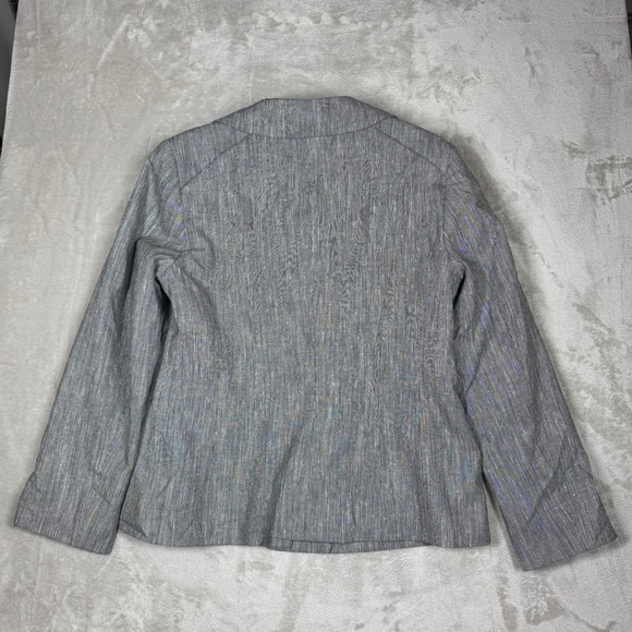 Vintage Pendleton Wool Silk Blend Textured Black White Button Front Blazer 8P - Picture 11 of 16